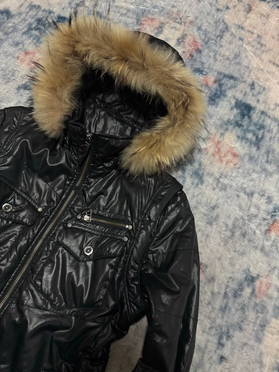 Hideaways 00s vkei trimming fur down jac 상품이미지4