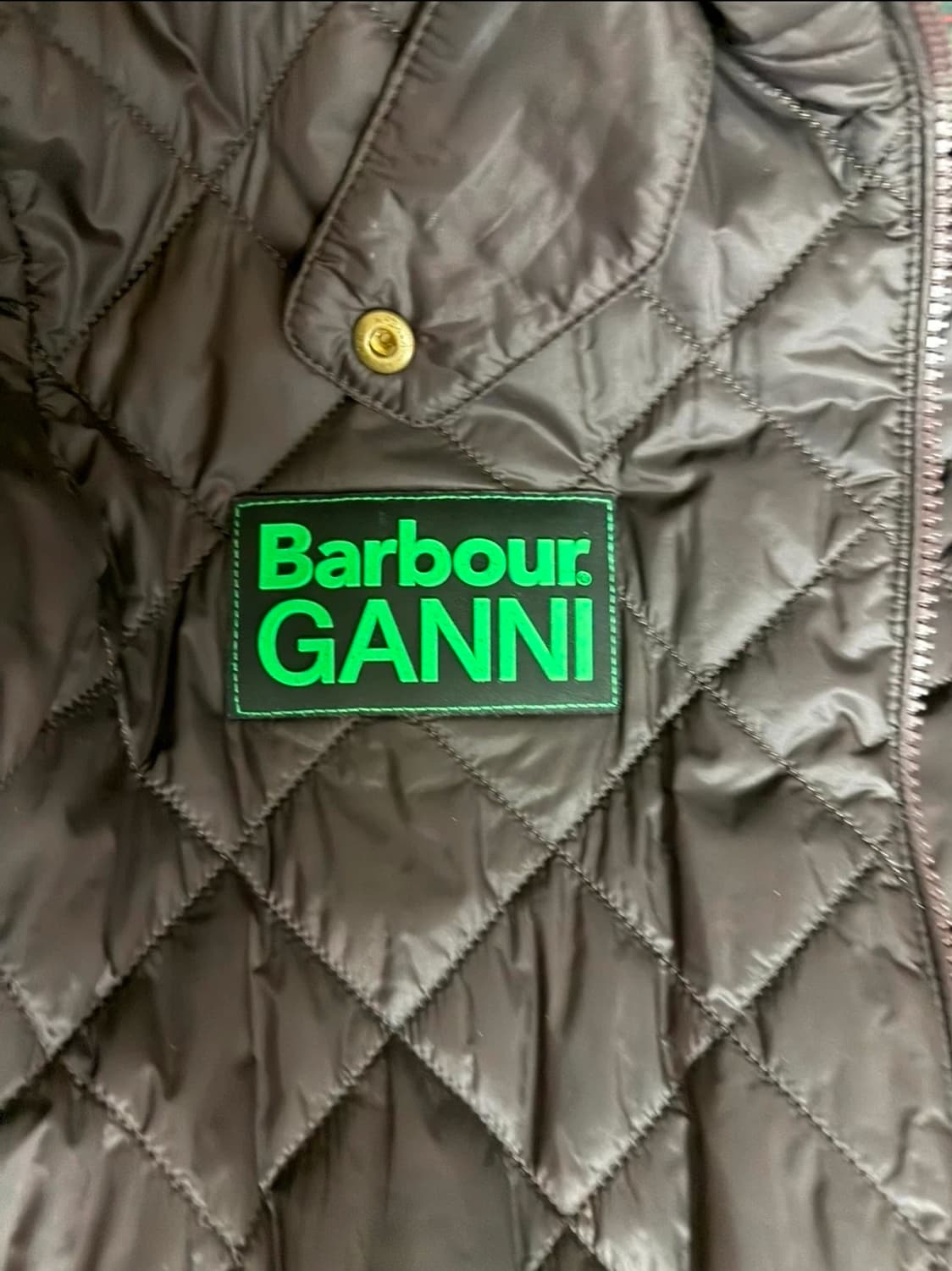 바버X가니 퀄팅 후드 자켓 브라운 상품이미지2