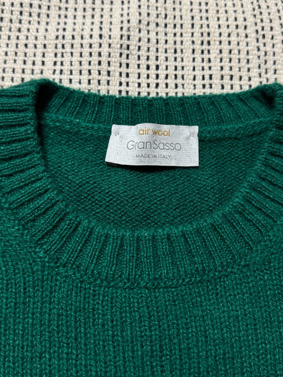 Gran Sasso 아가일 패턴 니트 그린 상품이미지3