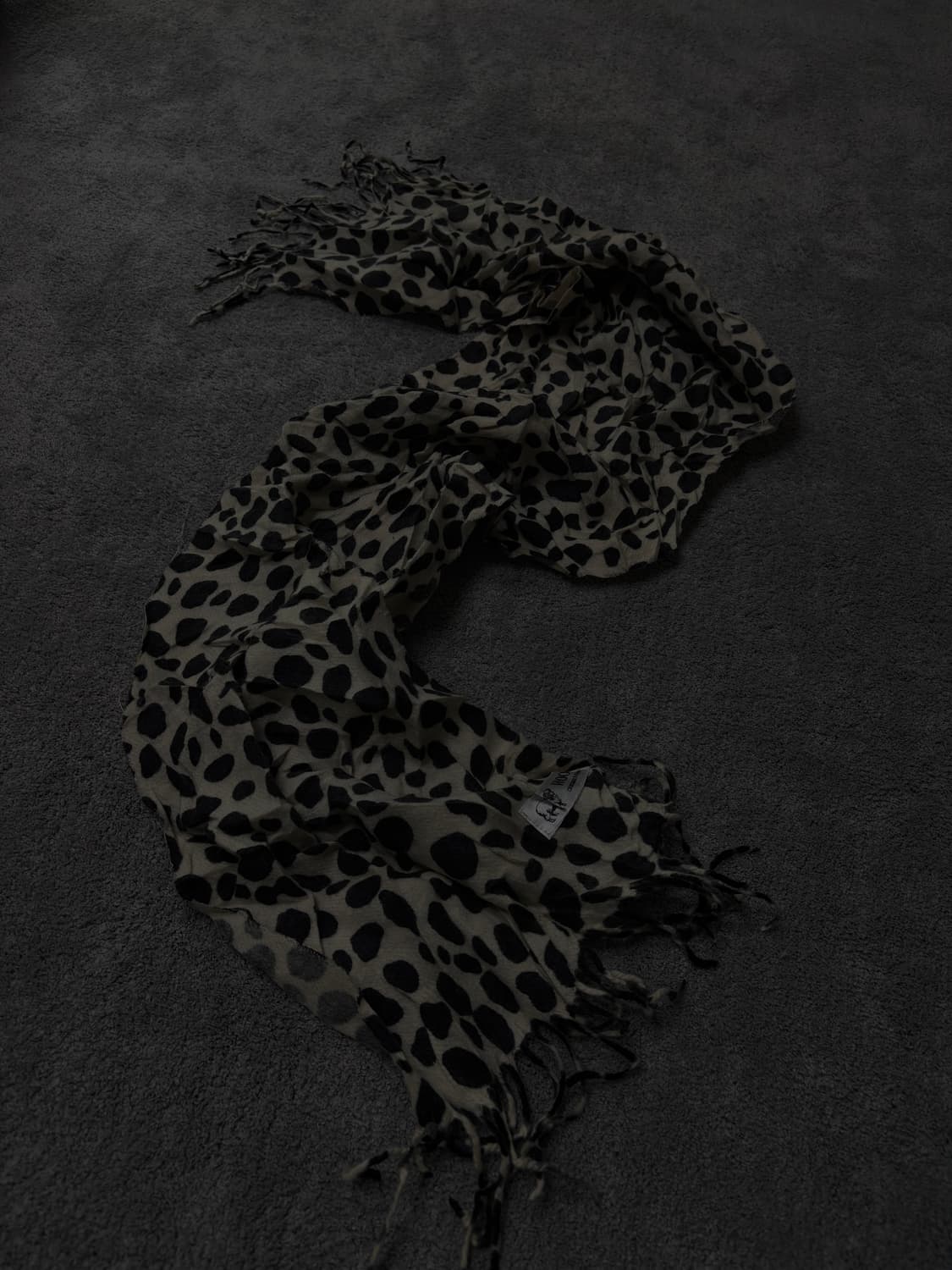 Vintage v-kei punk mood leopard scarf 상품이미지1