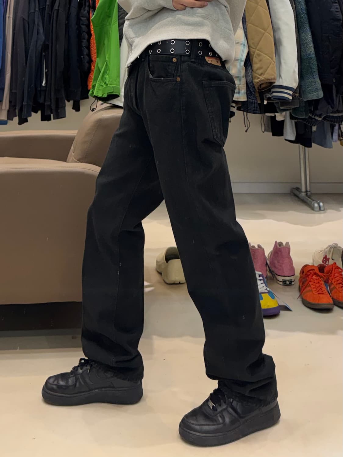 리바이스 501 블랙 데님 팬츠 상품이미지9