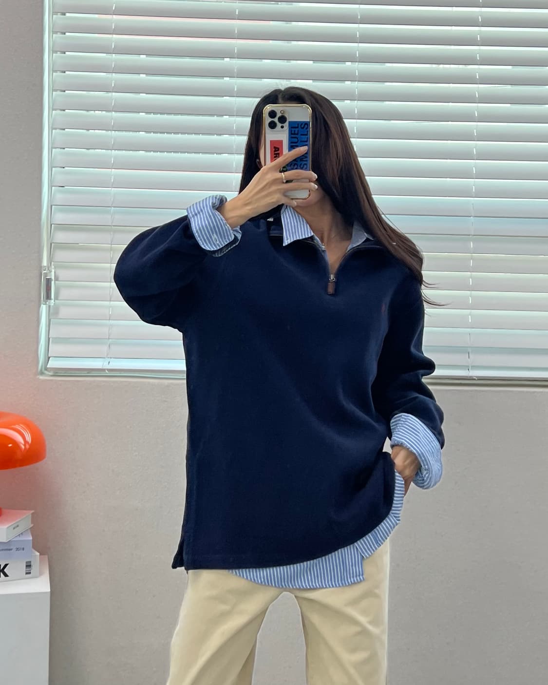 (L)폴로 반집업 스웨터-M1673 상품이미지7