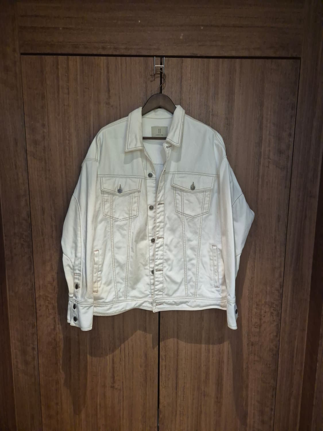 <급처> 메종미네드 화이트 데님 자켓 상품이미지4