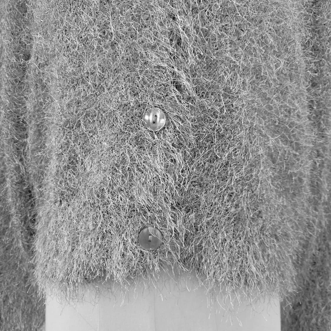 실버그레이 헤어리 브이넥 크롭 가디건 상품이미지4