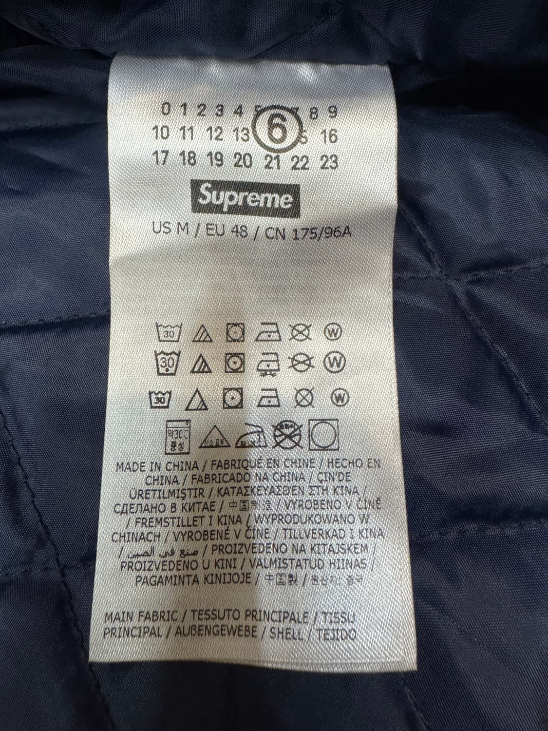 [M] 슈프림 x MM6 메종 마르지엘라 패디드 셔츠 스트라이프 상품이미지7