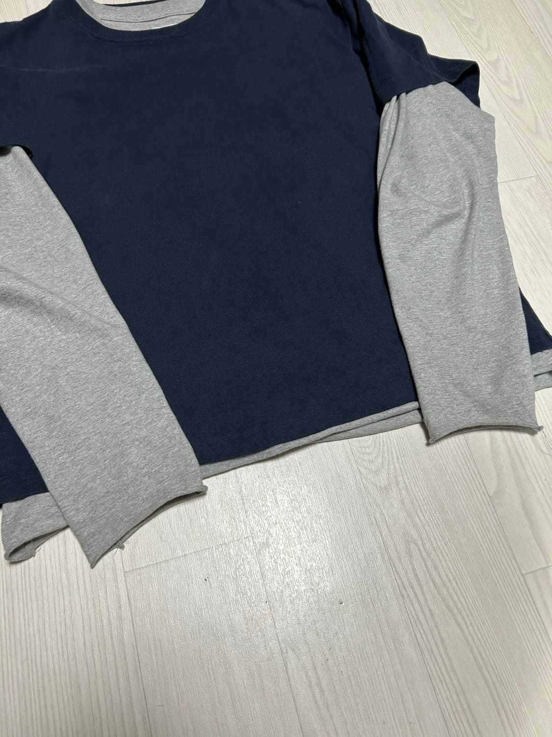 [3] seasalt 씨쏠트 레이어드티셔츠 네이비/그레이 상품이미지3