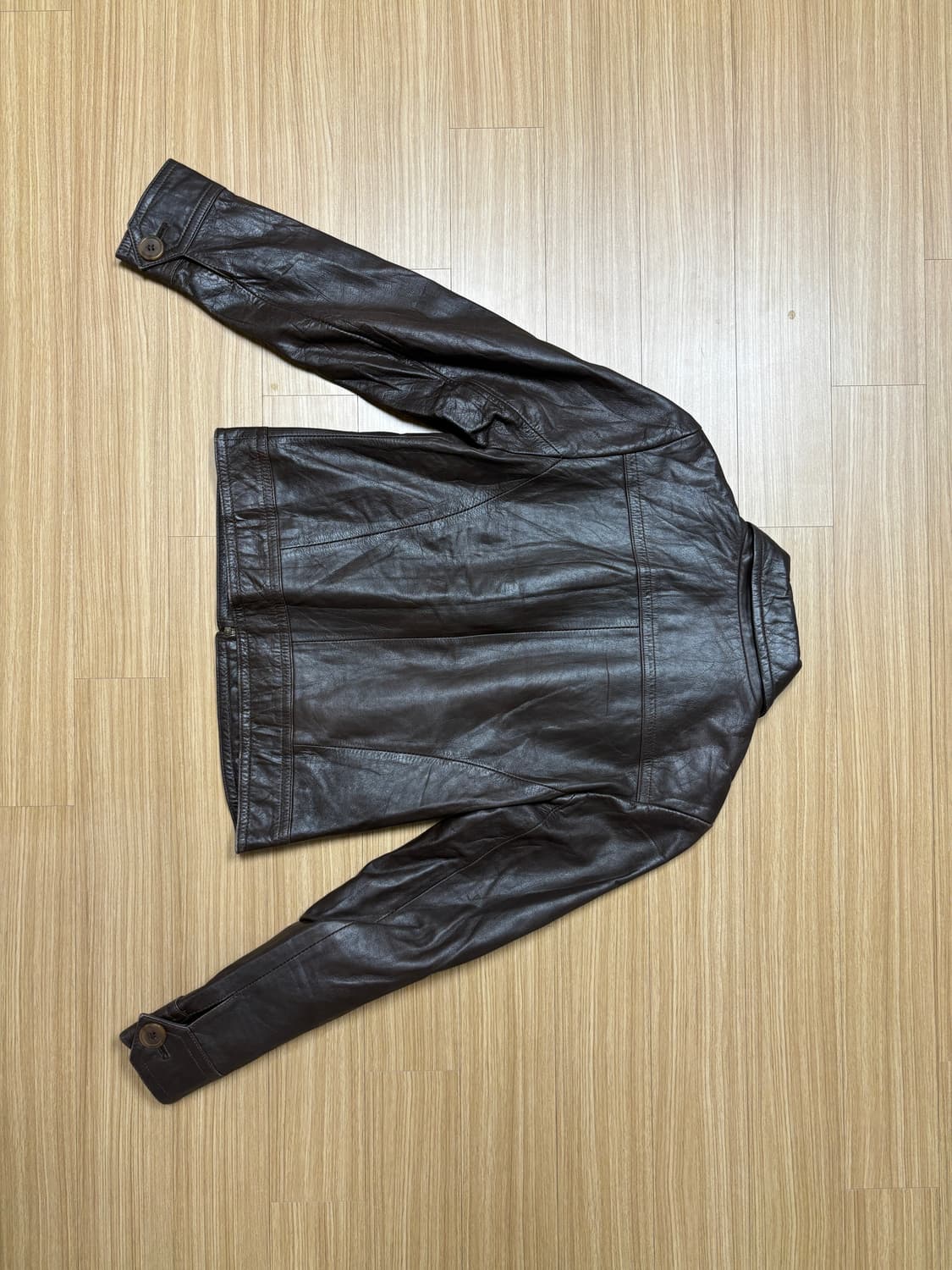 코르티스깔 딥브라운 레더 자켓 상품이미지4