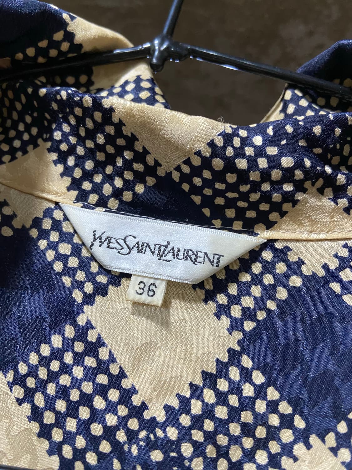 90s Yves Saint Laurent 이브 생 로랑 패턴 셔츠 상품이미지4