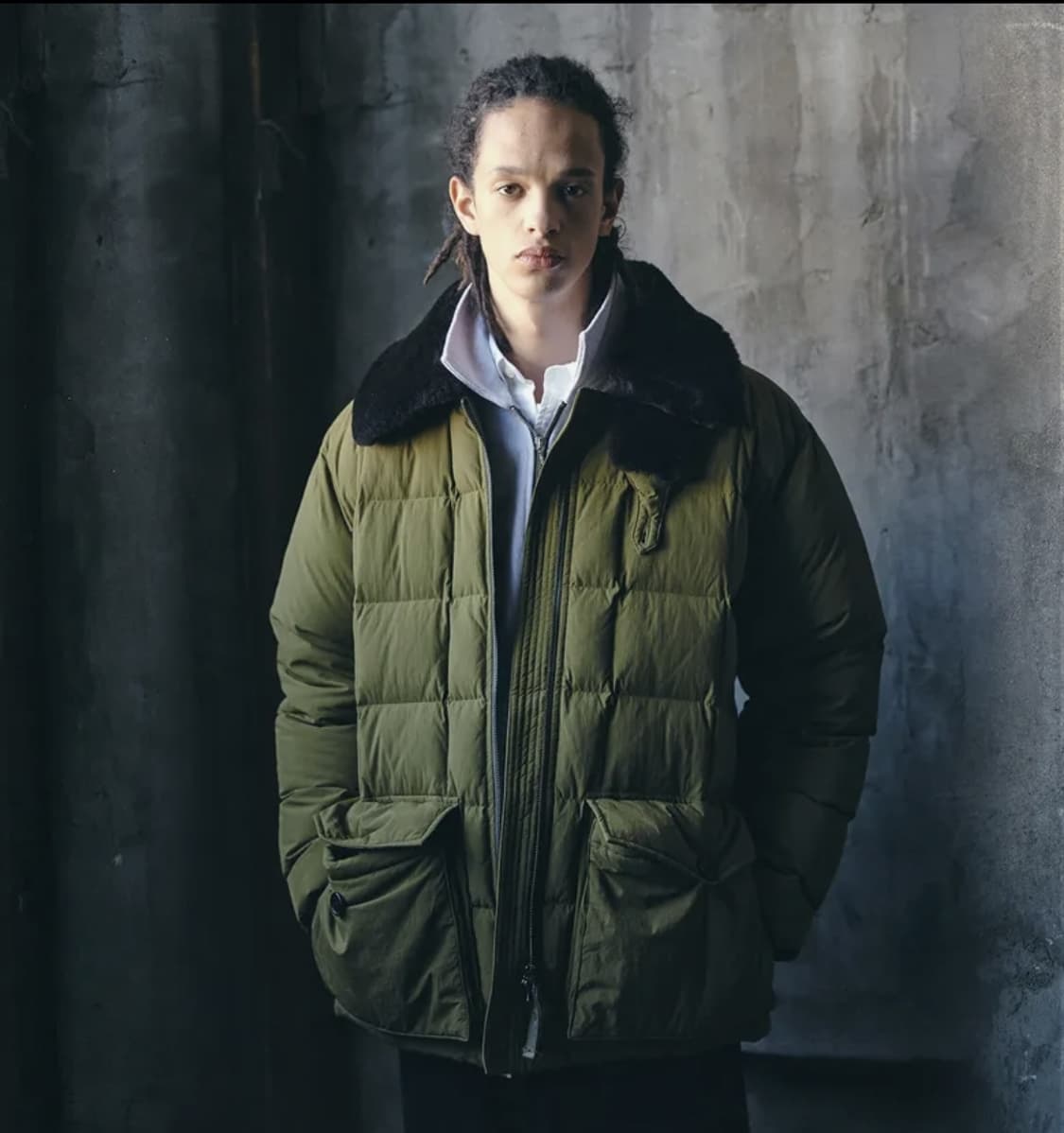 L 아웃스탠딩 무통 구스다운 파카 패딩 자켓 올리브그린 상품이미지2