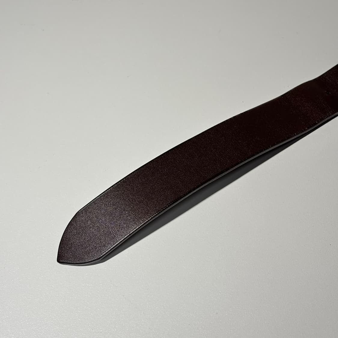 오라리 레더 스퀘어 버클 벨트 브라운 상품이미지5