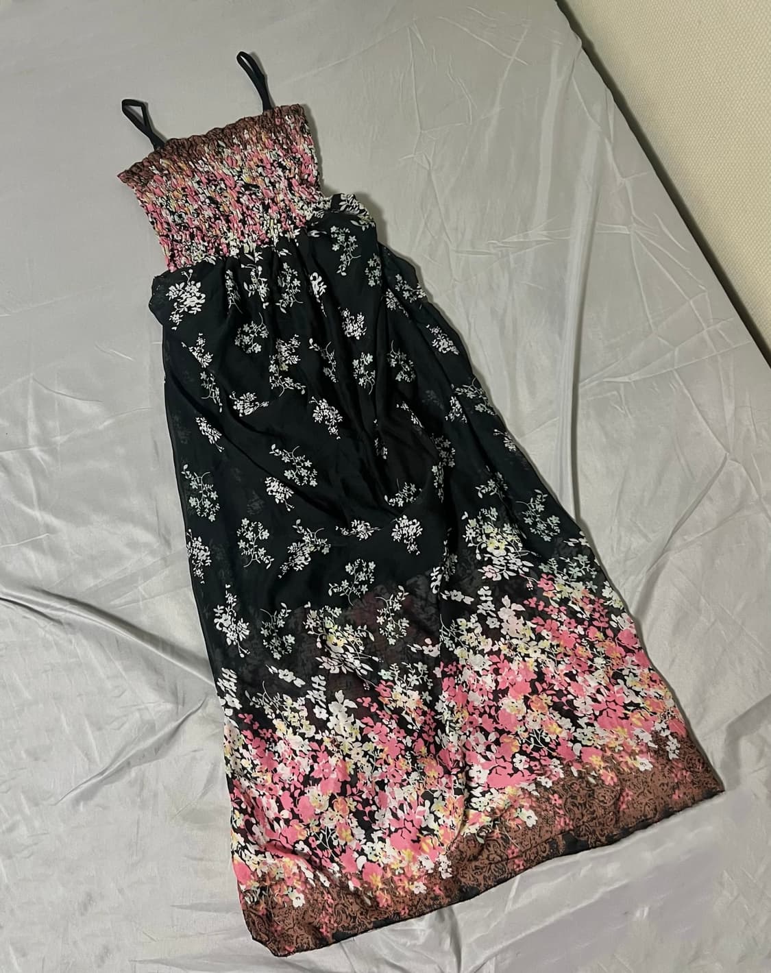 ✨vintage flower pattern drape dress 셔링✨ 상품이미지1