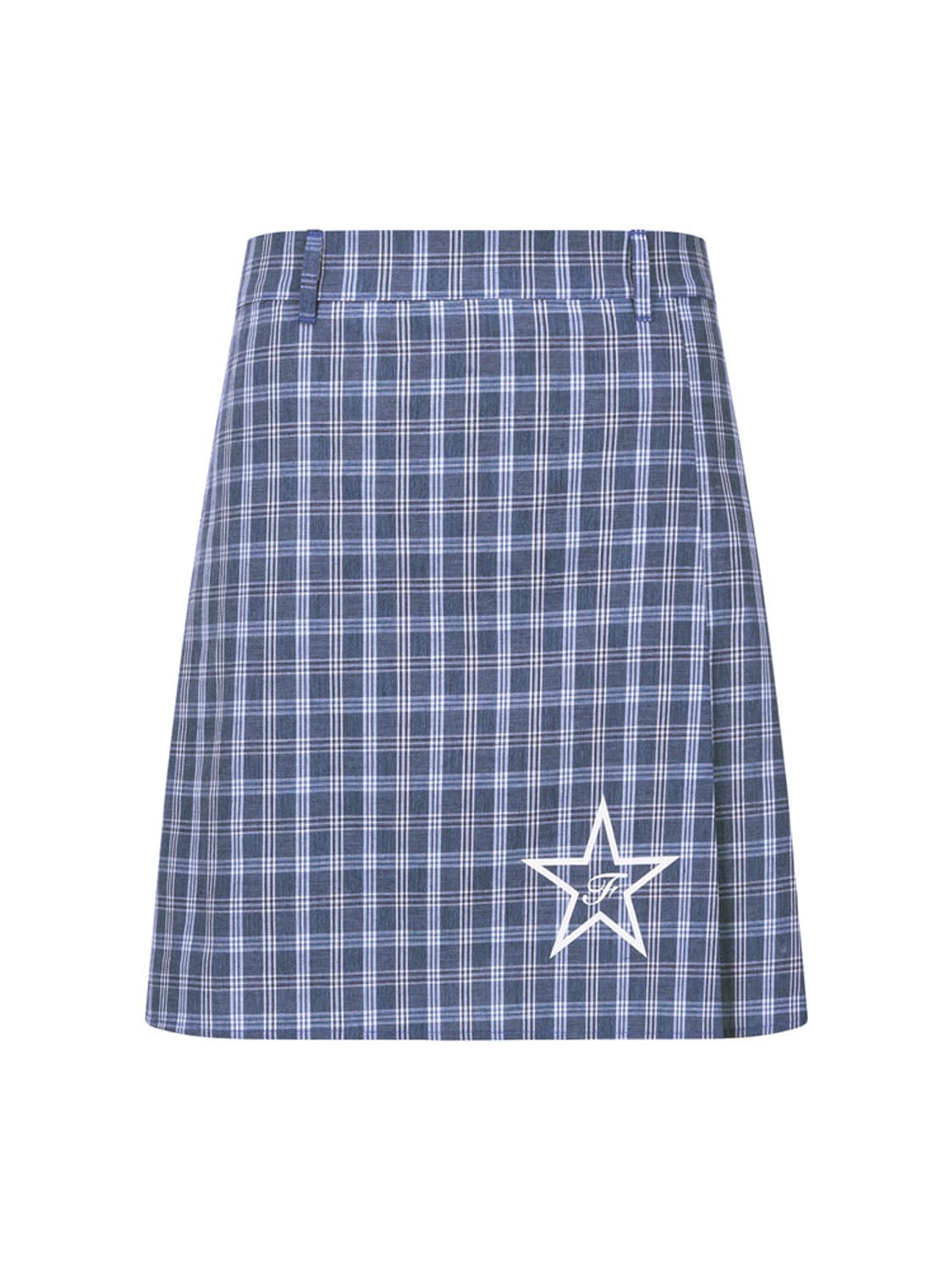 blue check academy pleats skirt (blue)  상품이미지1