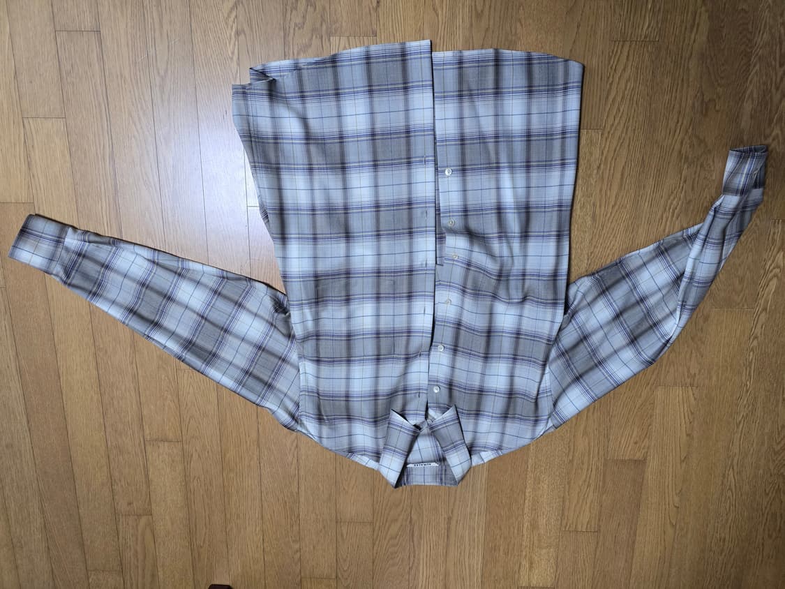 23AW 오라리 슈퍼 라이트 울 체크 셔츠 라이트브라운 3 상품이미지1