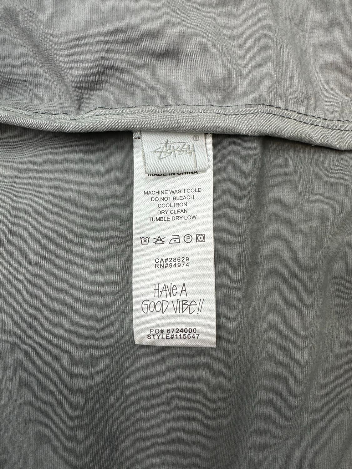 [S] 정품 스투시 웨이브 다이 비치 쉘 자켓 그레이 상품이미지6