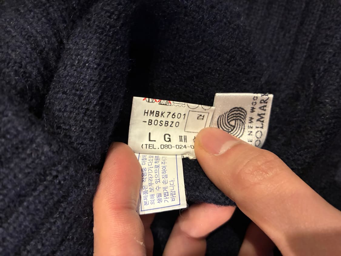 100) 제이프레스 울 니트 네이비 상품이미지5