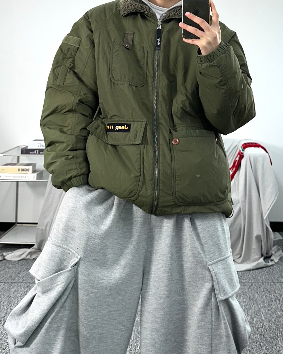 지프 리버시블 쉐르파 야상 자켓 L 상품이미지5