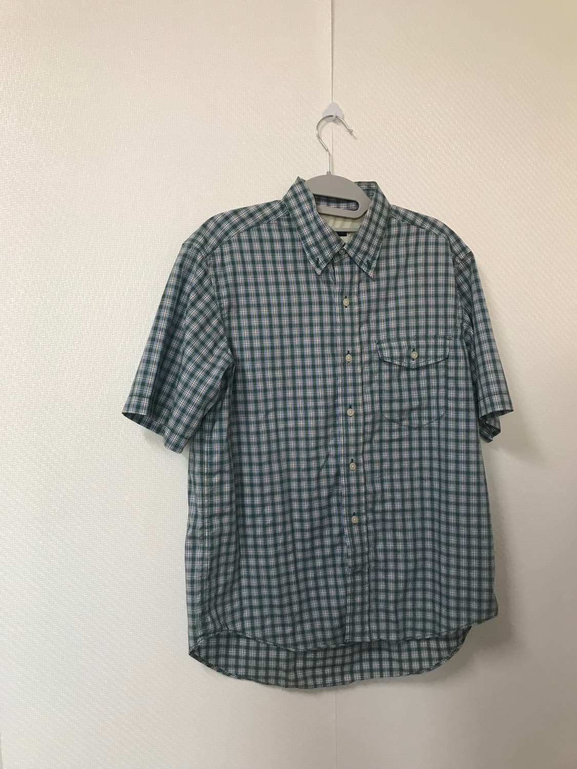 vintage over check short shirt 상품이미지3