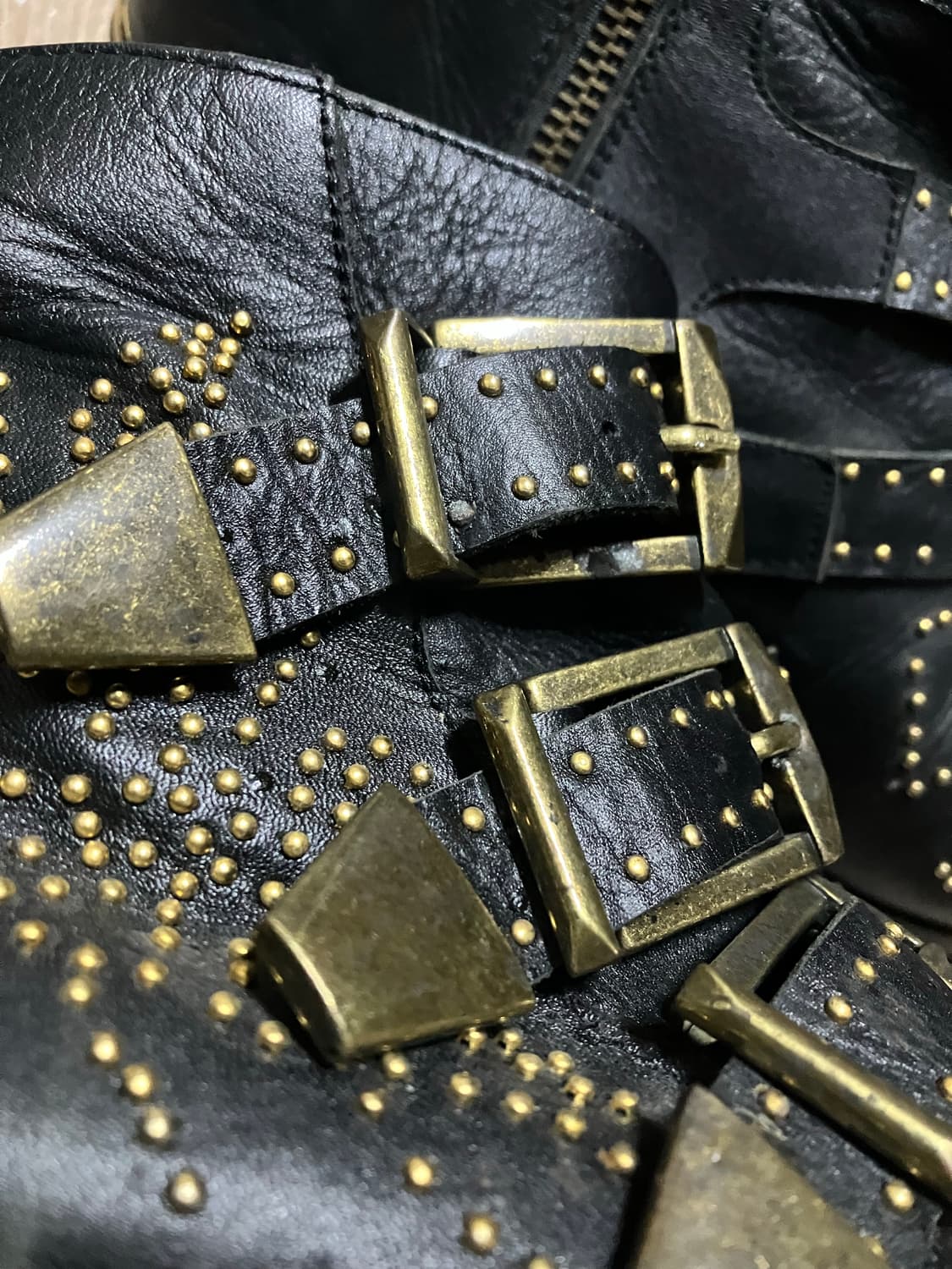 Westurn punk belt detail shoes 상품이미지5