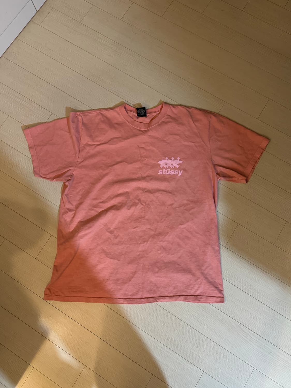 (L)스투시 서프워크 피그먼트 다이드 반팔 코랄 상품이미지1