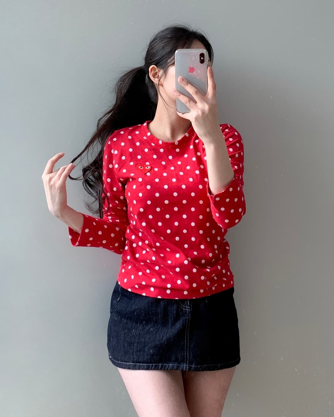 꼼데가르송 도트 롱슬리브 상품이미지1