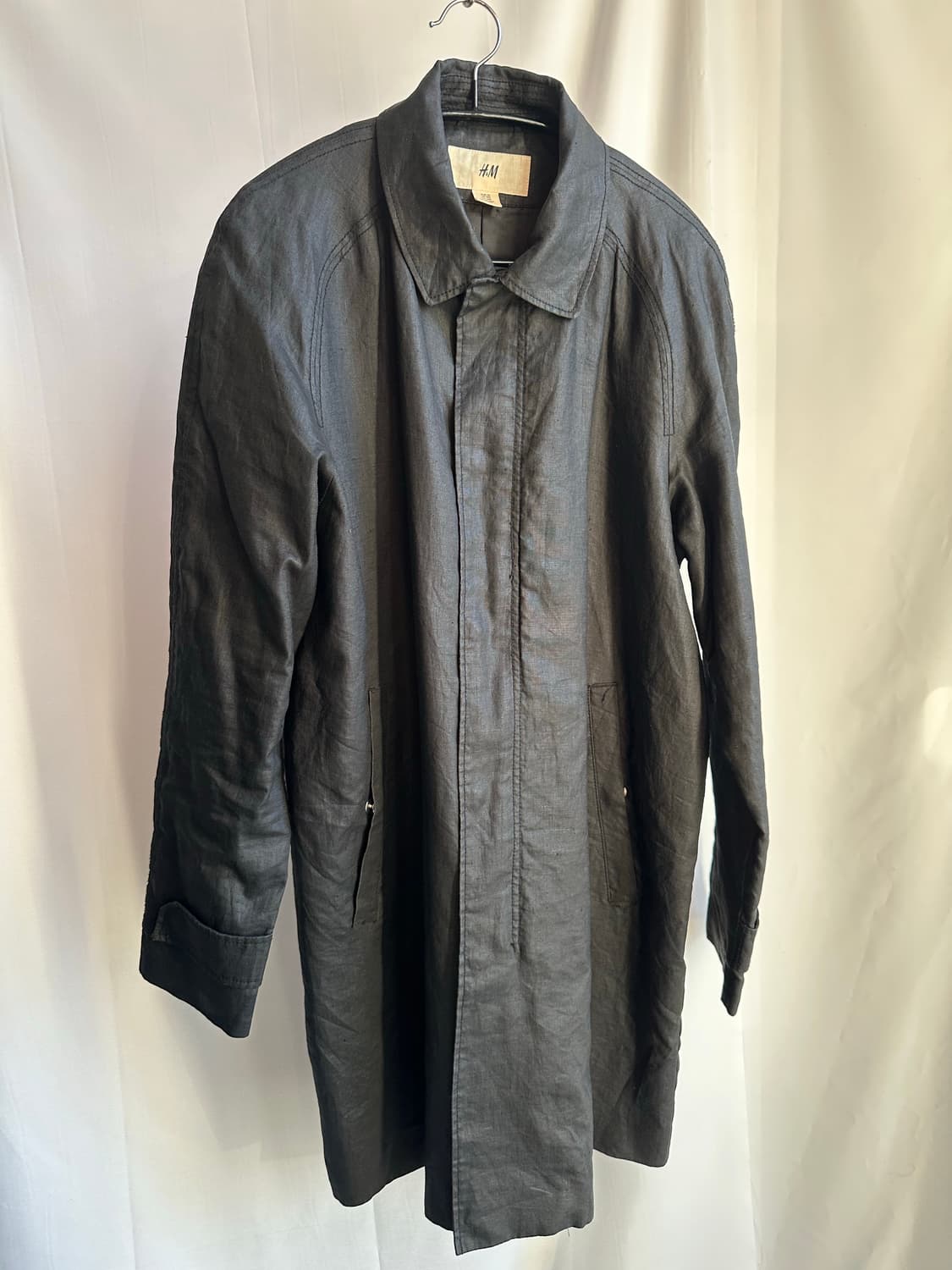H&M 워시드 린넨 코트  상품이미지1