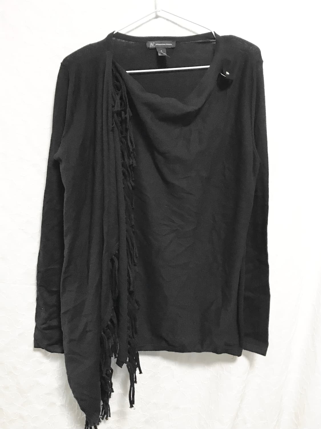 빈티지 아카이브 드레이프 프린지 버클 랩 니트 가디건 상품이미지5