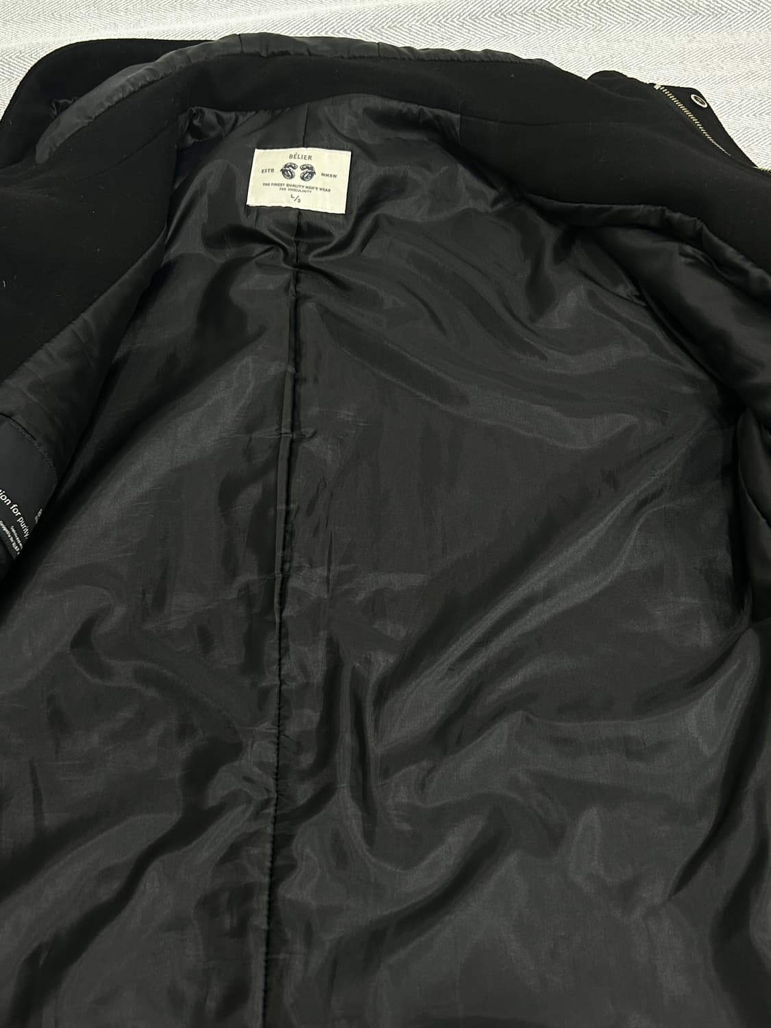 벨리에 Belier 울 90% 후드코트 M 95 블랙 상품이미지10