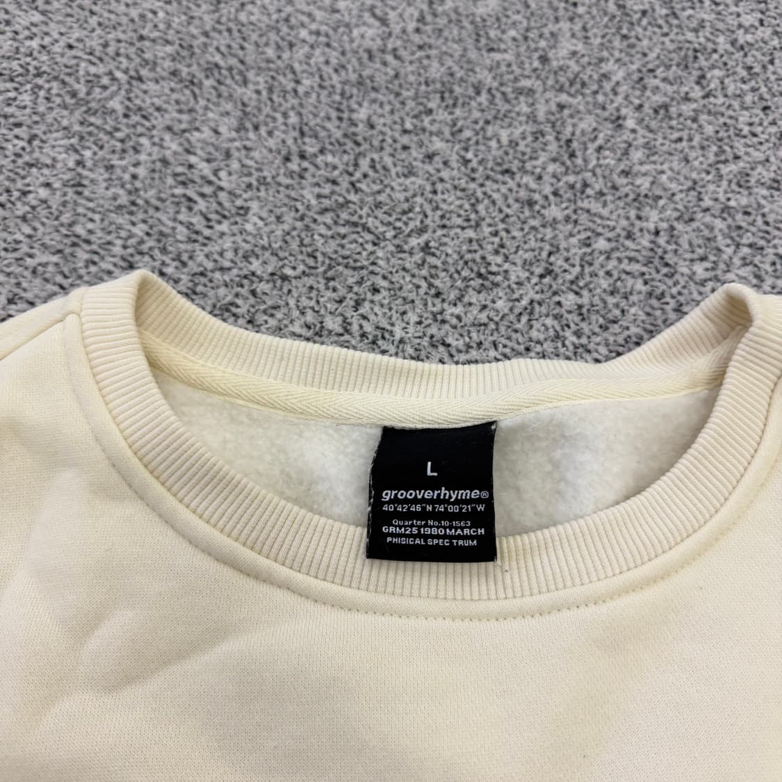 L 그루브라임 기모 맨투맨 0128H1 상품이미지3