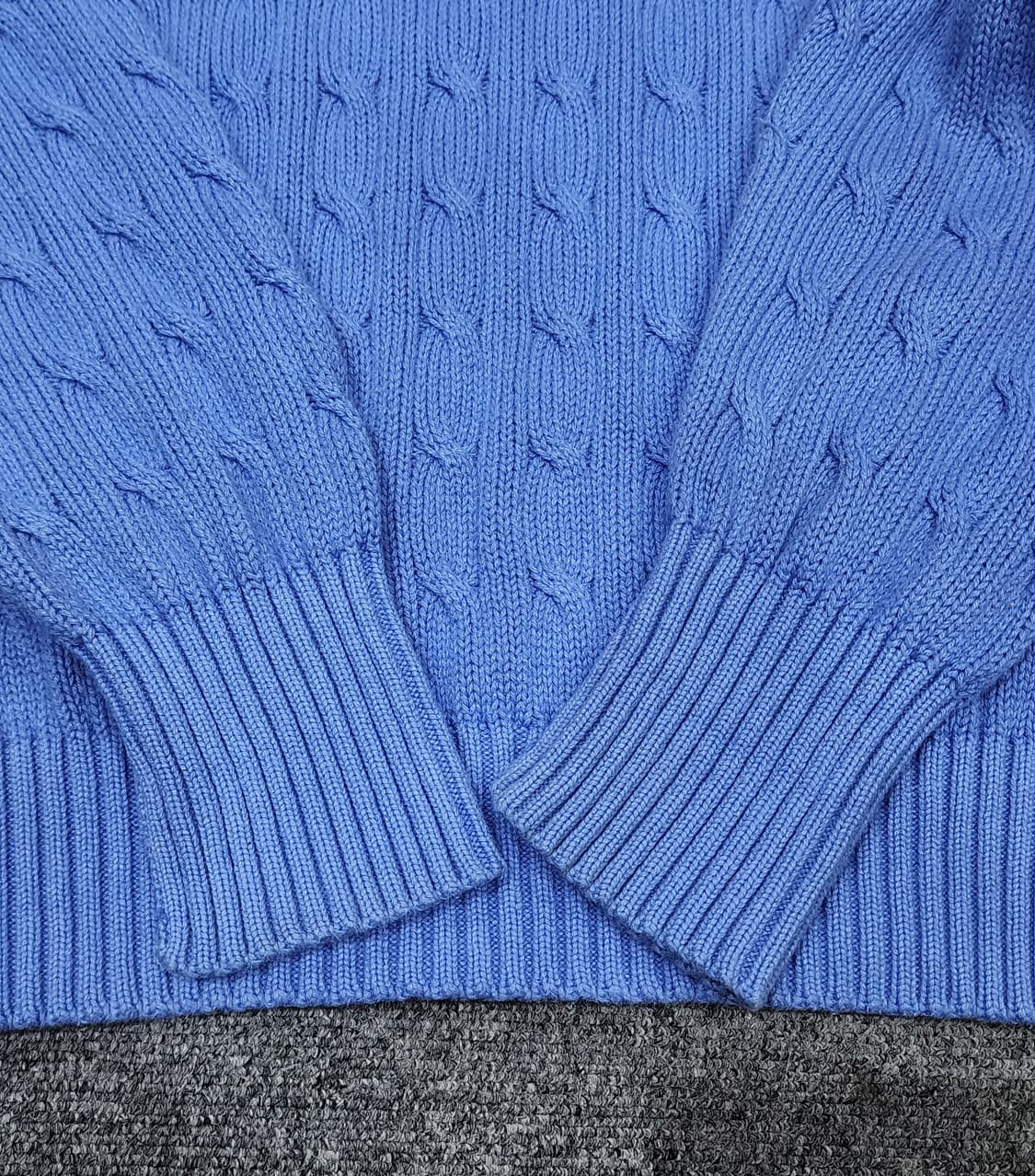 폴로 골프 폴로 랄프로렌 90s 크레스트 자수 케이블 니트 스웨터 XL 상품이미지6