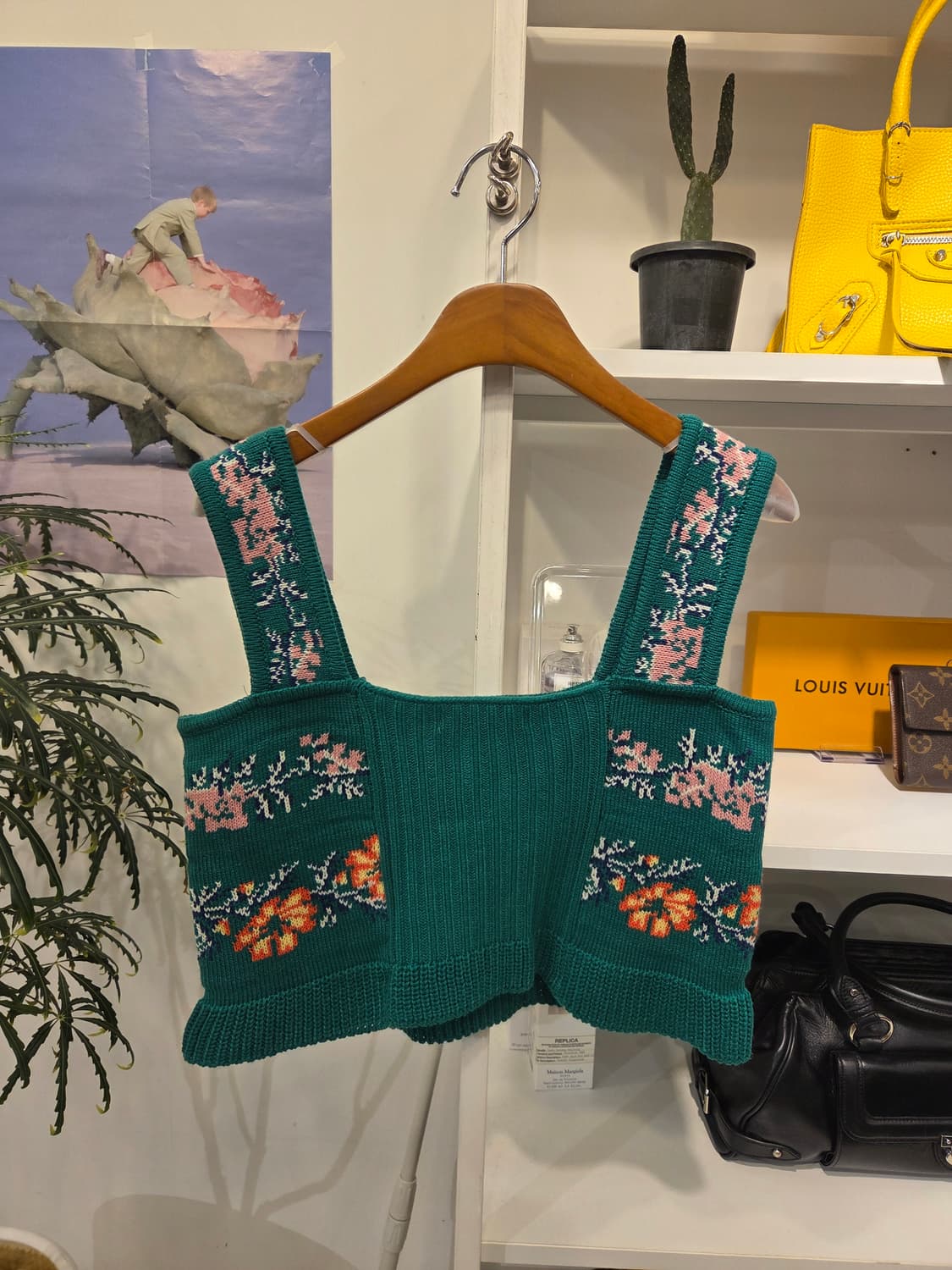 런던플라워 니트 뷔스티에 조끼 상품이미지5