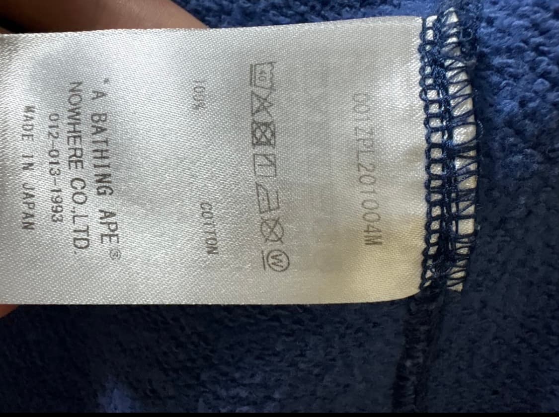 베이프 샤크 카모 풀 후드집업 네이비 상품이미지2