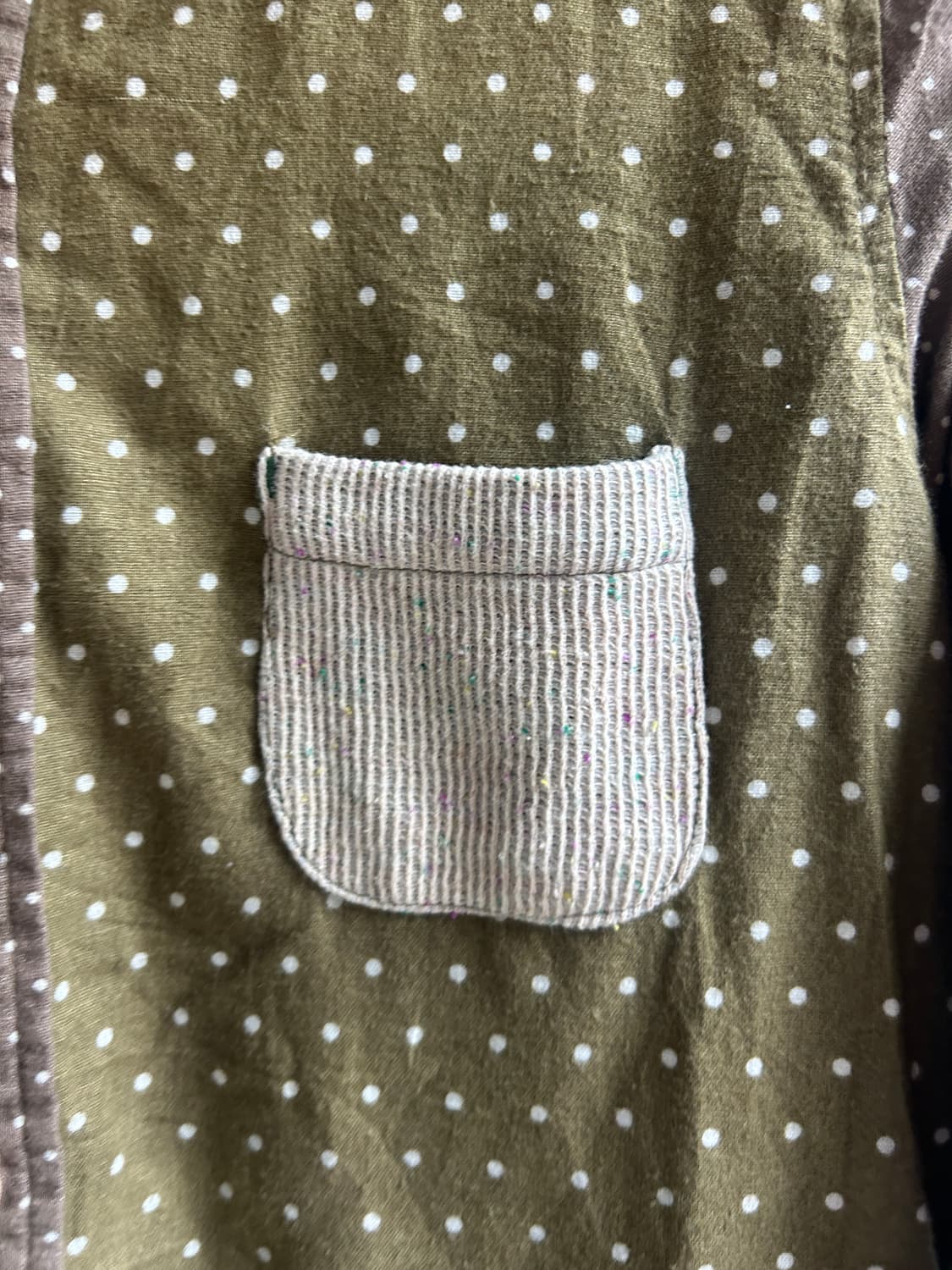 땡땡이 패치워크 셔츠원피스  상품이미지4