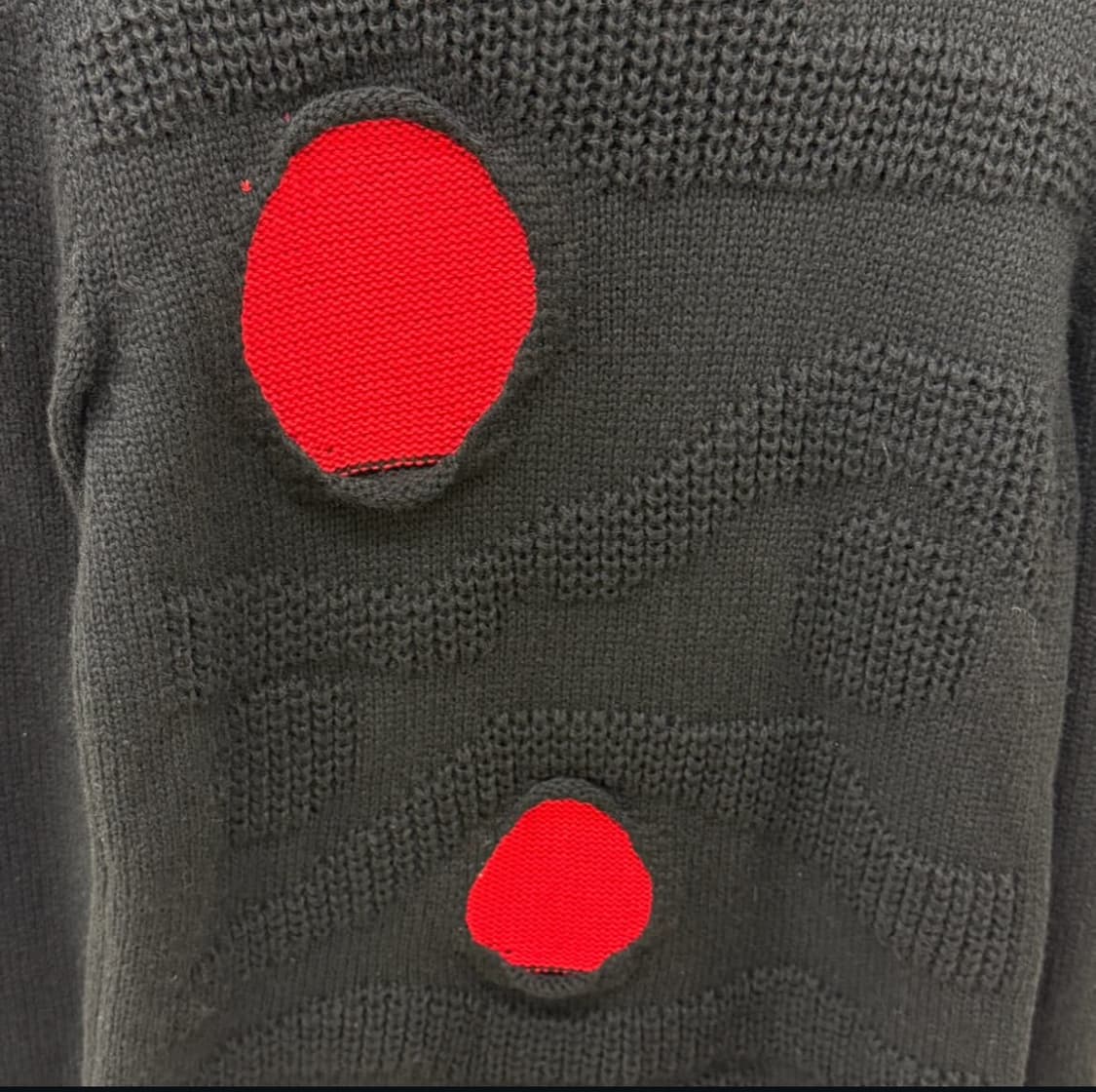 꼼데가르송 옴므플러스 페이크 홀 니트 상품이미지3