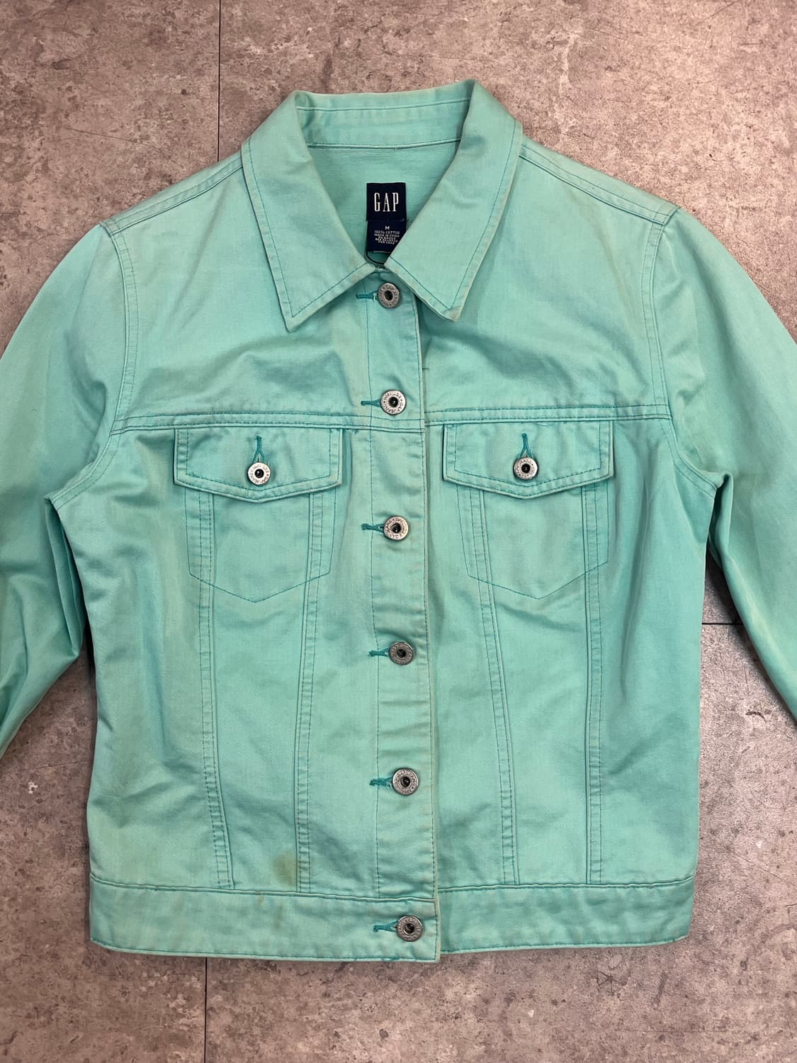 갭 코튼 자켓 민트 M #csz2554 상품이미지5