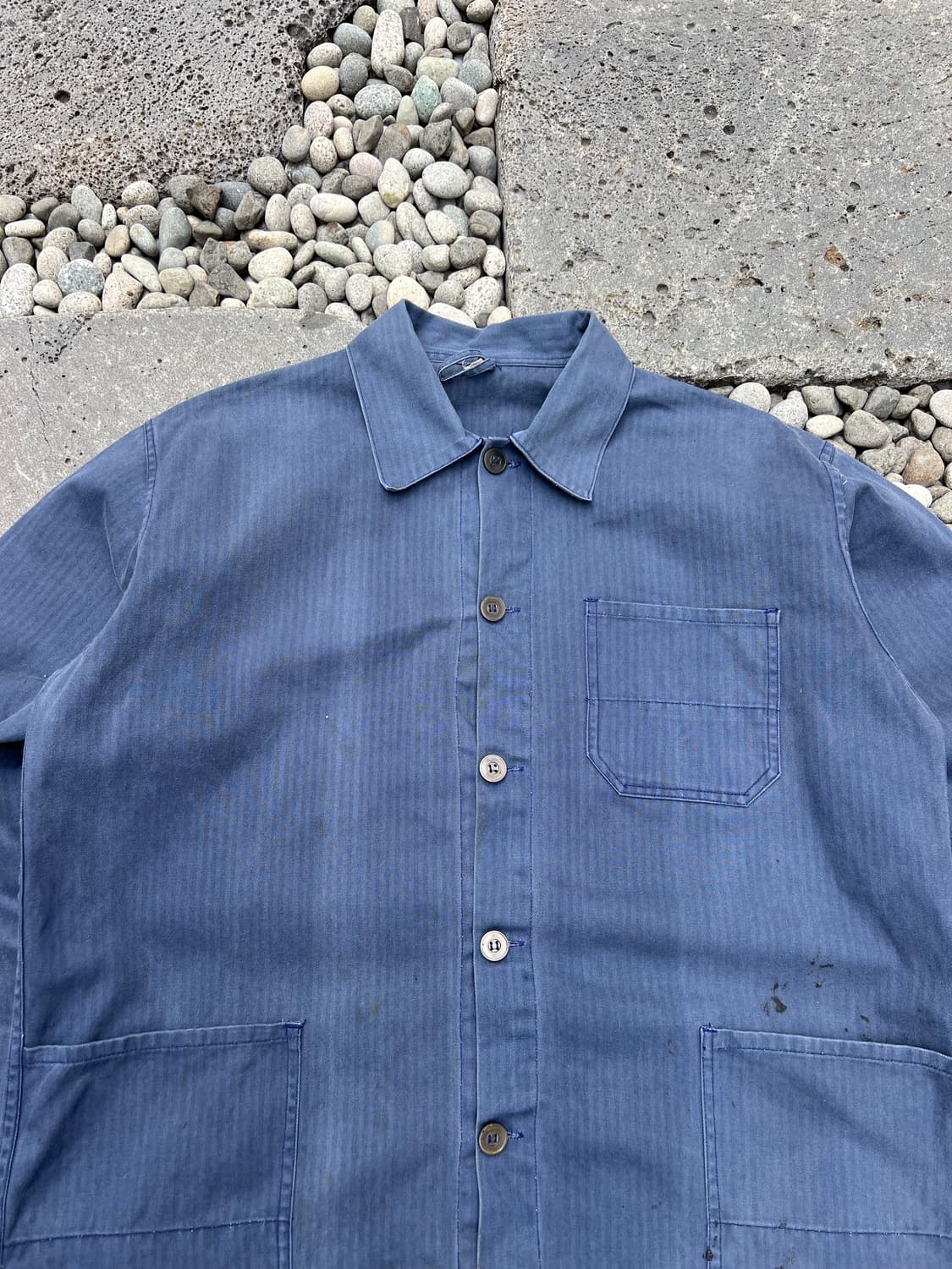 HARD FADED NAVY HBT 헤링본트윌코튼 프렌치워크자켓 상품이미지3