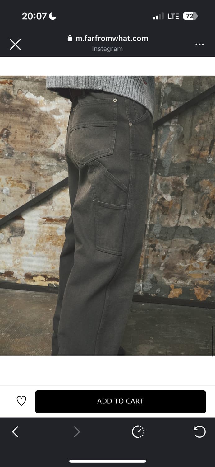 파프롬왓 카펜터 팬츠 브라운 3사이즈 상품이미지5