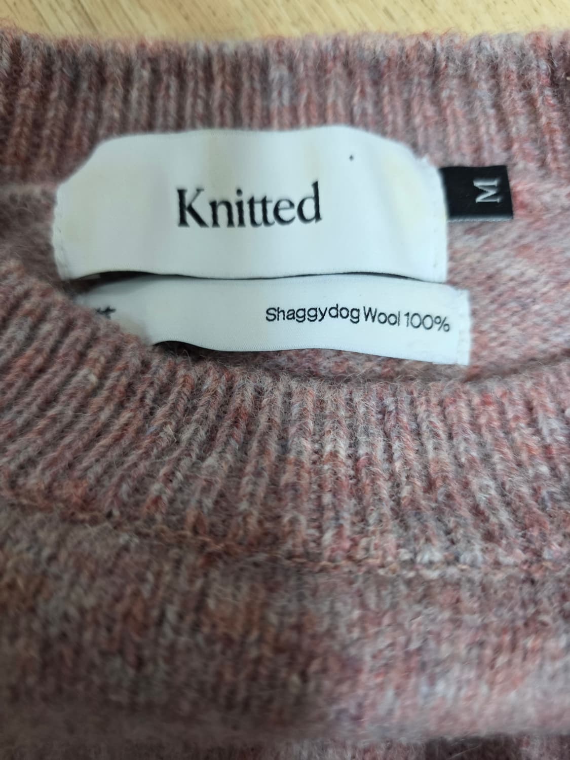 니티드 쉐기독울 니트 핑크 M 상품이미지4