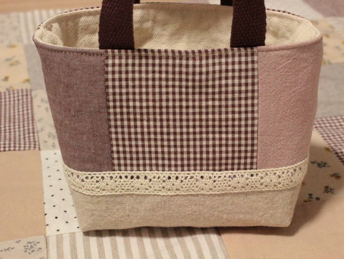 핸드메이드 패치워크 파우치 겸 패브릭 바구니 상품이미지2