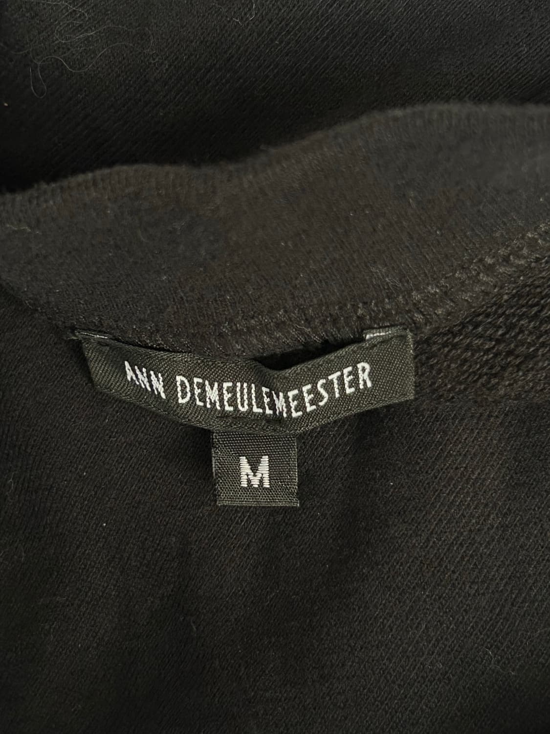 Ann demeulemeester 블랙 비대칭 코튼 셔츠 상품이미지2