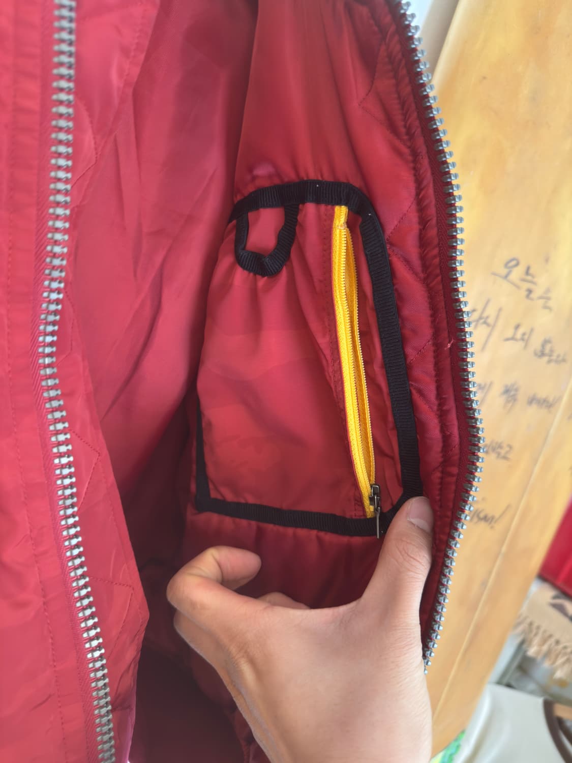 아비렉스 MA-1 플라이트 자켓 레드 JAPAN 상품이미지4