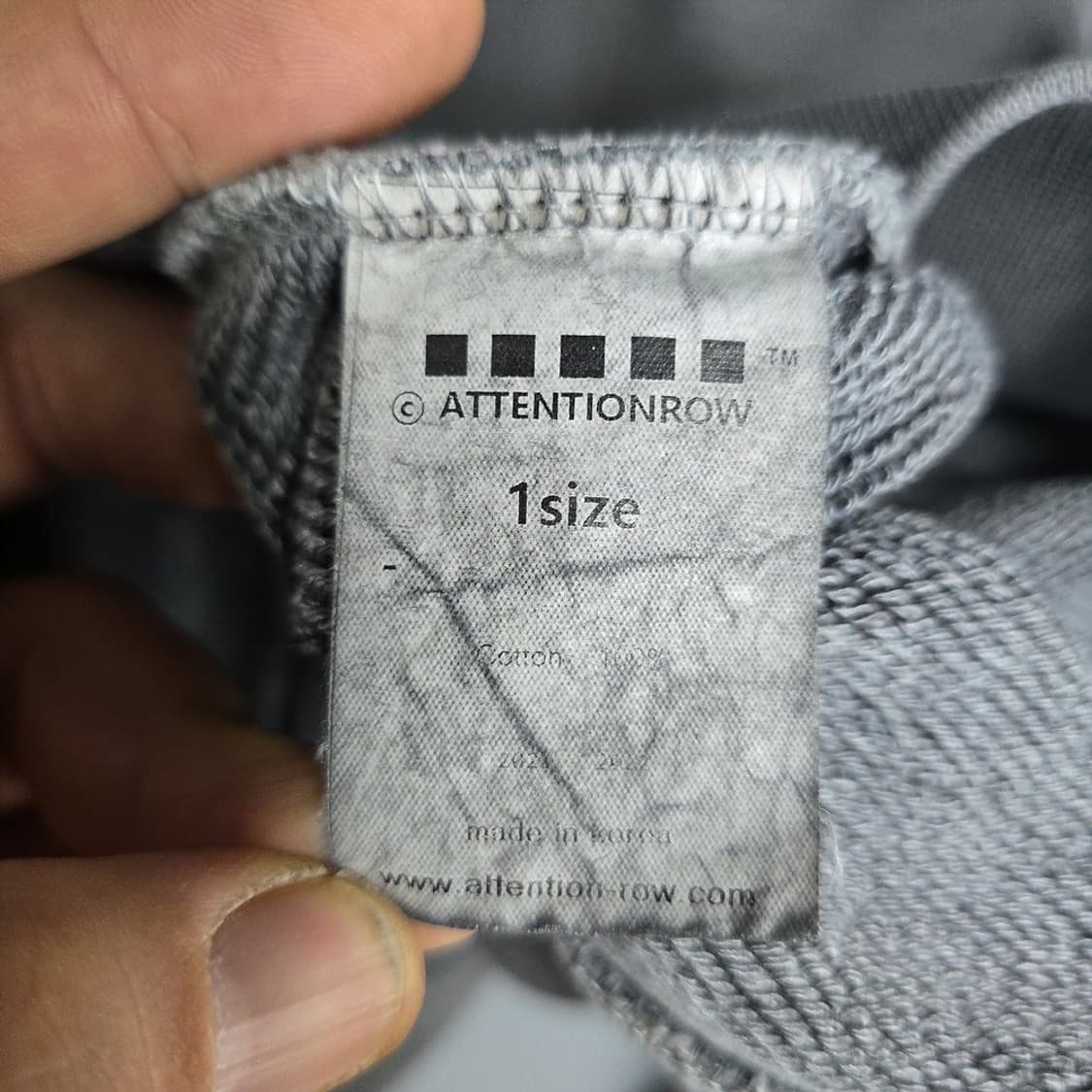 어텐션로우(ATTENTIONROW) 워싱 크루넥 맨투맨 프리 상품이미지6