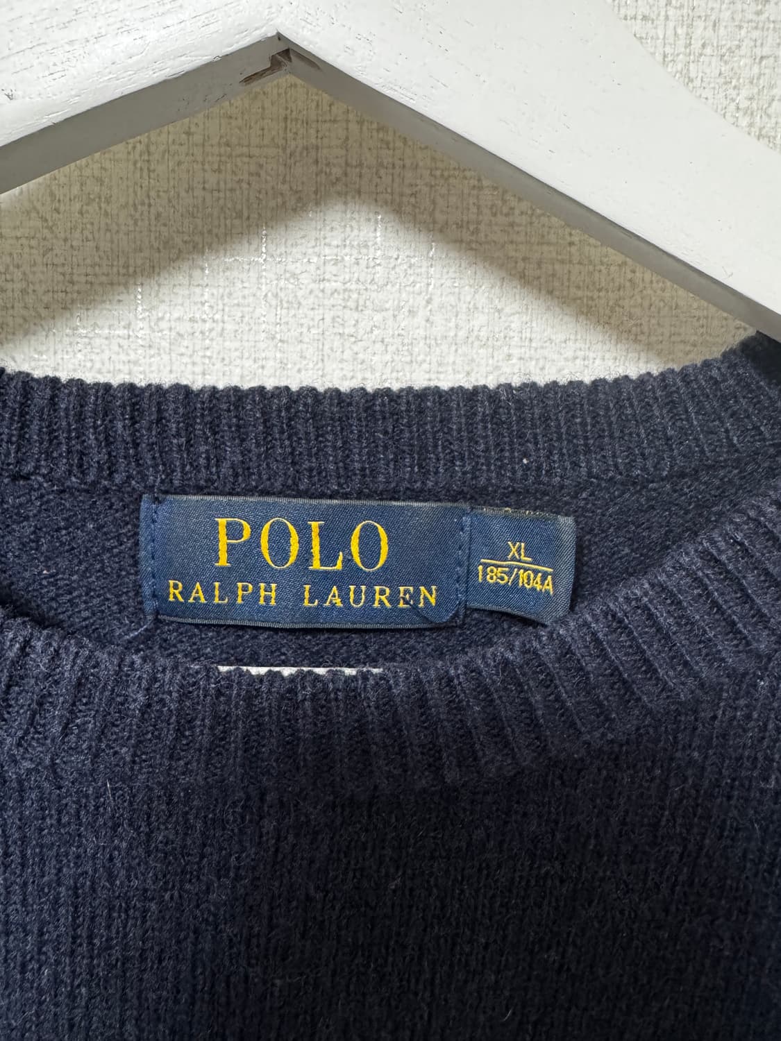 폴로 랄프로렌 코튼 크루넥 니트 네이비 (레드포니) 상품이미지3