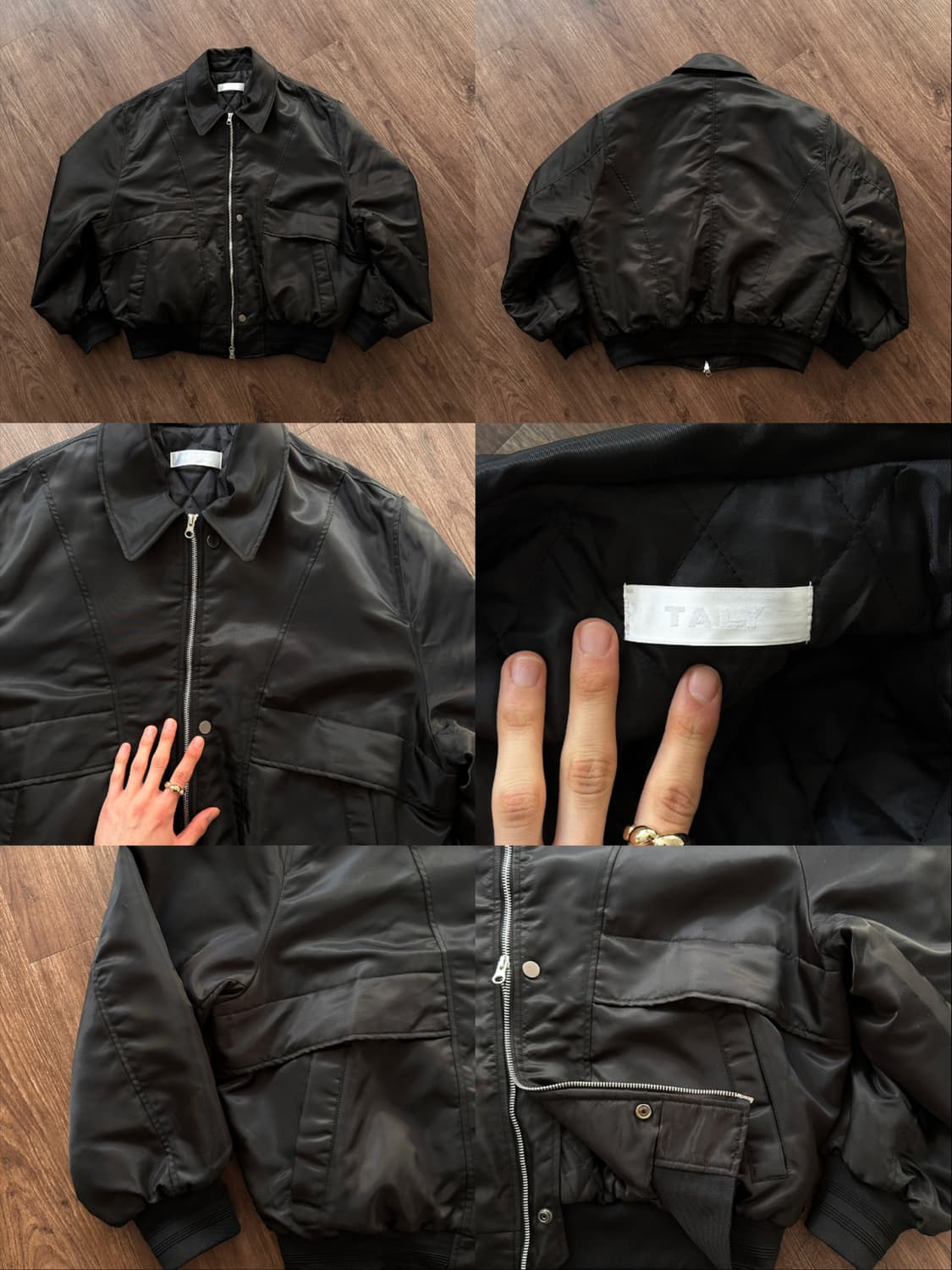 Taly 디테일 볼류밍 봄버 상품이미지9