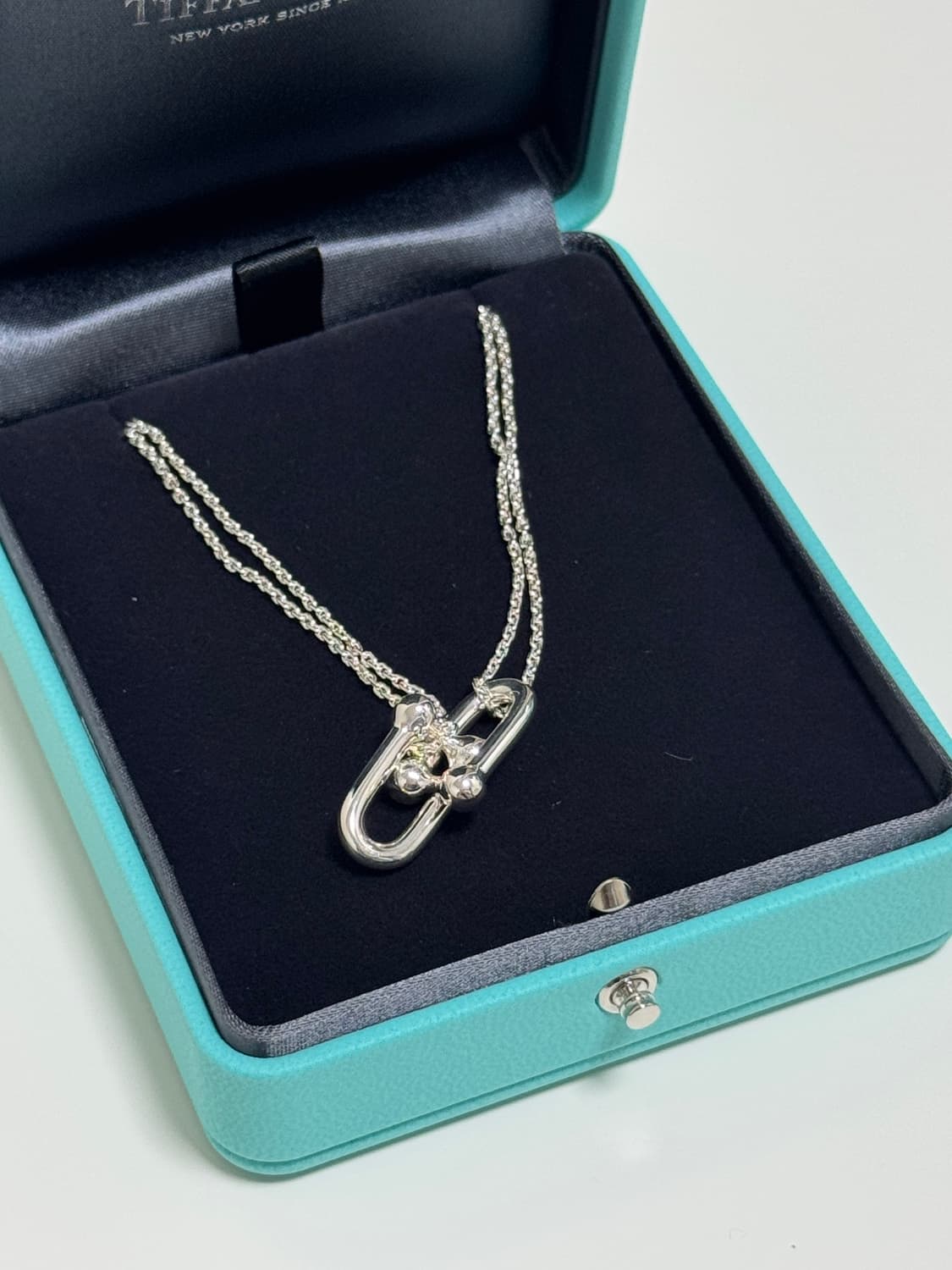 티파니앤코 더블링크 목걸이 실버(줄연장 / 거의 새상품) 상품이미지3
