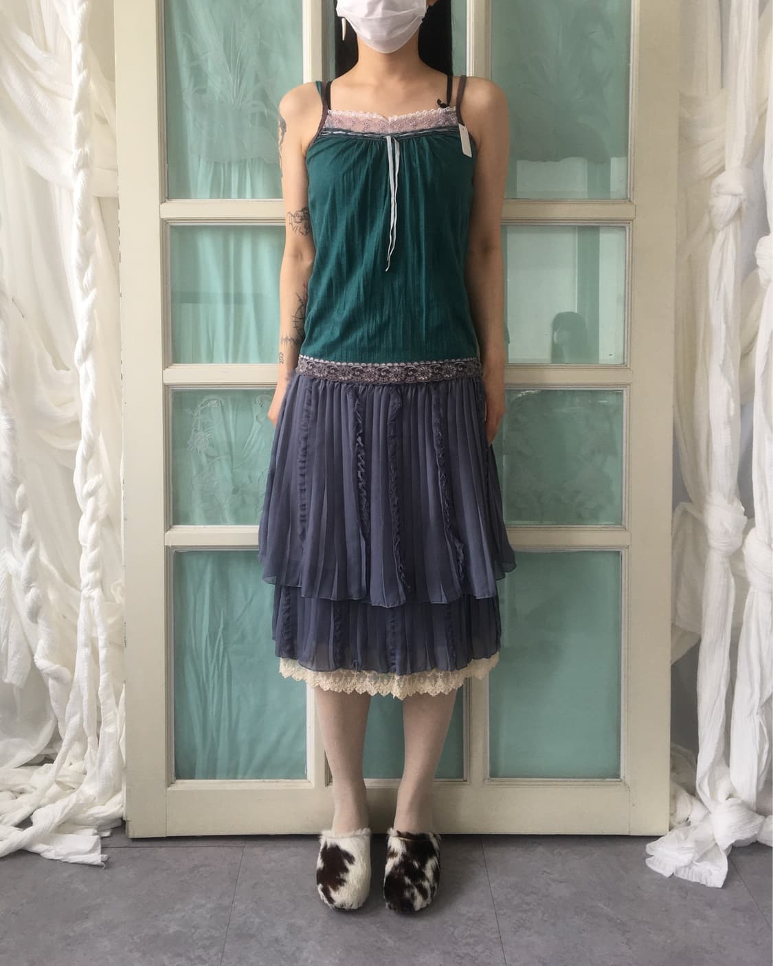Lace trimming sleeveless 상품이미지7