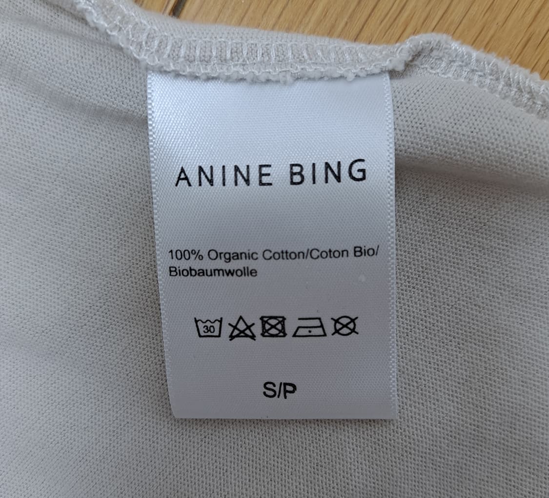 ANINE BING 여성 슬리브리스 티셔츠 (오가닉 코튼) S 상품이미지3