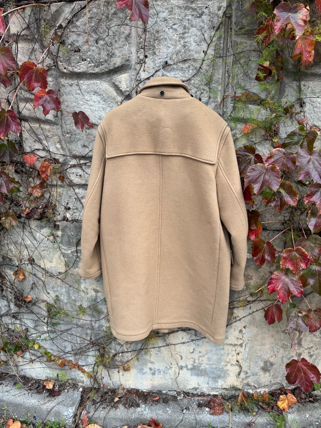 브룩스 브라더스 울 베이지 더플 코트 떡볶이 코트 L 상품이미지2