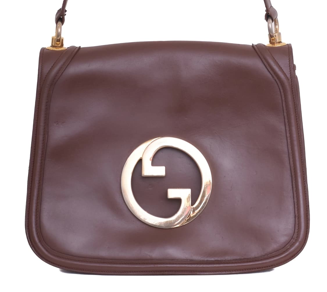 70s 구찌 빈티지 빅 G 로고 숄더백 브라운 상품이미지2