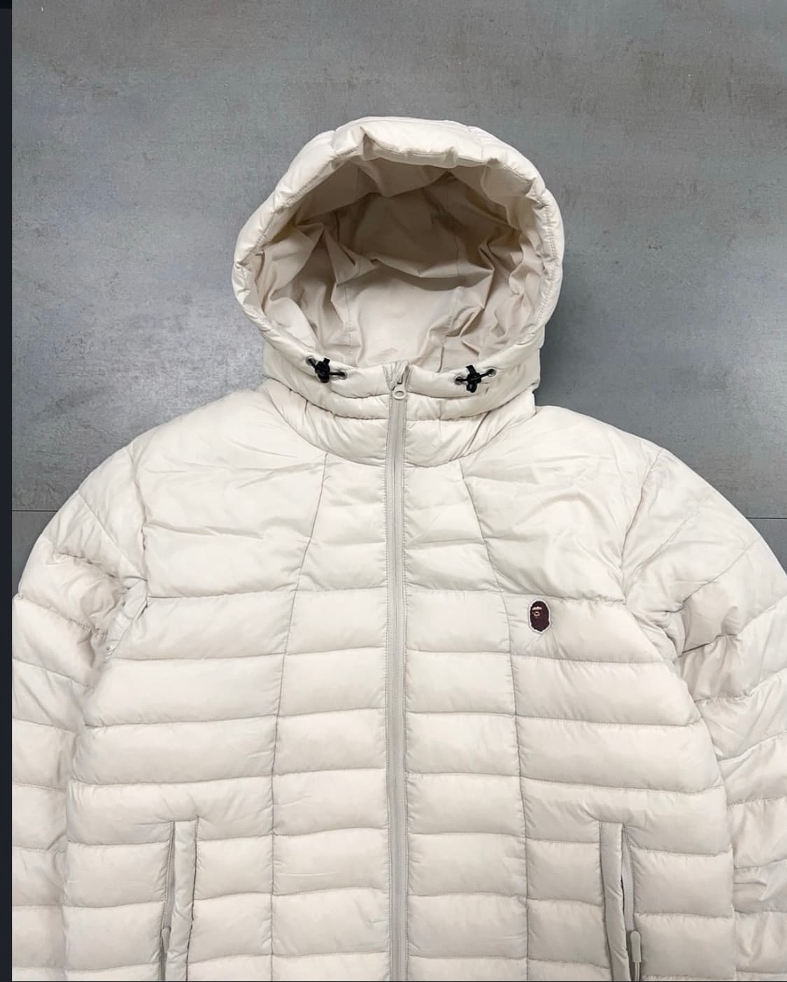 베이프 경량패딩 아이보리 상품이미지3