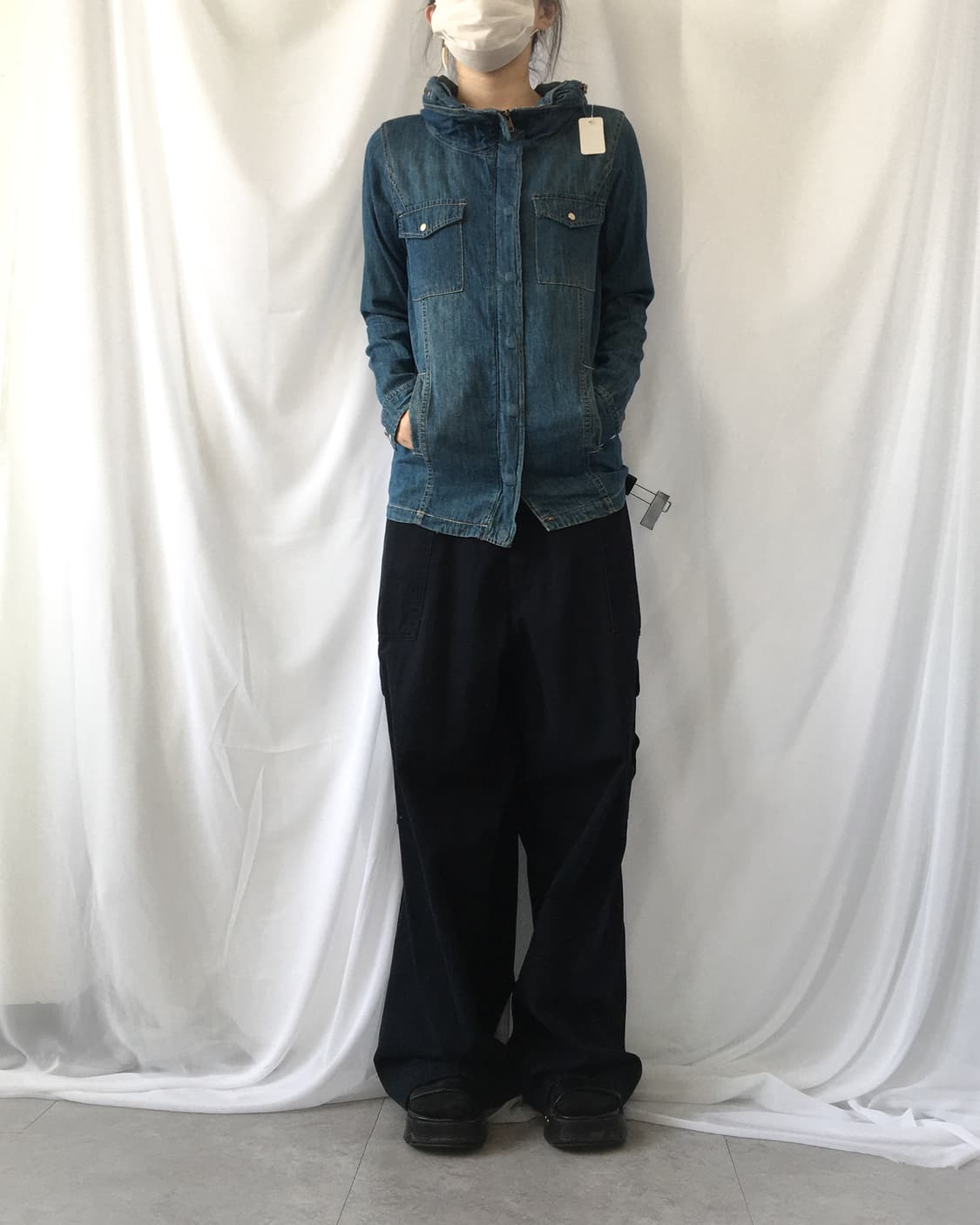 Big size navy cargo pants 상품이미지6
